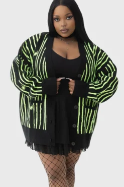 Killstar Beetlejuice, Beetlejuice, Beetlejuice Intarsia - Neuletakki