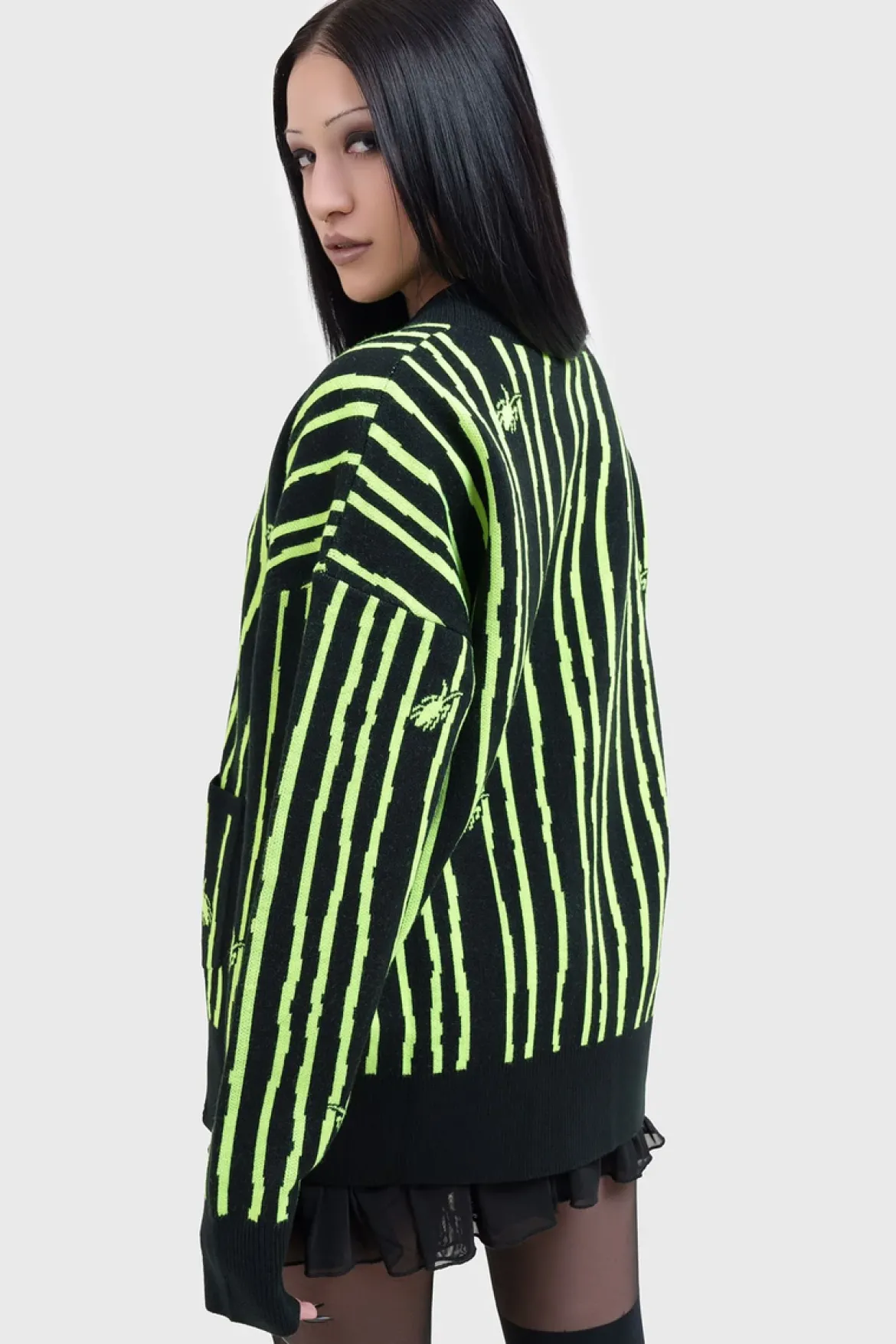 Killstar Beetlejuice, Beetlejuice, Beetlejuice Intarsia - Neuletakki