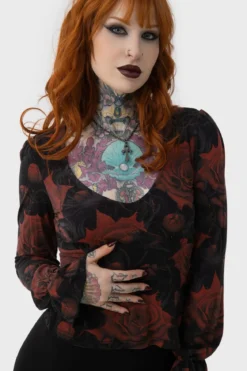 Killstar Blood Rose - Pitkähihainen paita