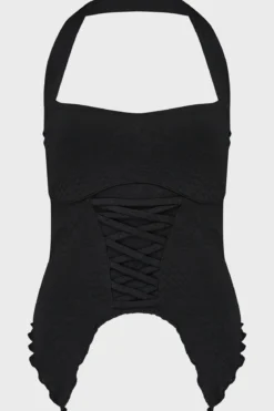 Killstar Dark Dahlia - Halterneck toppi