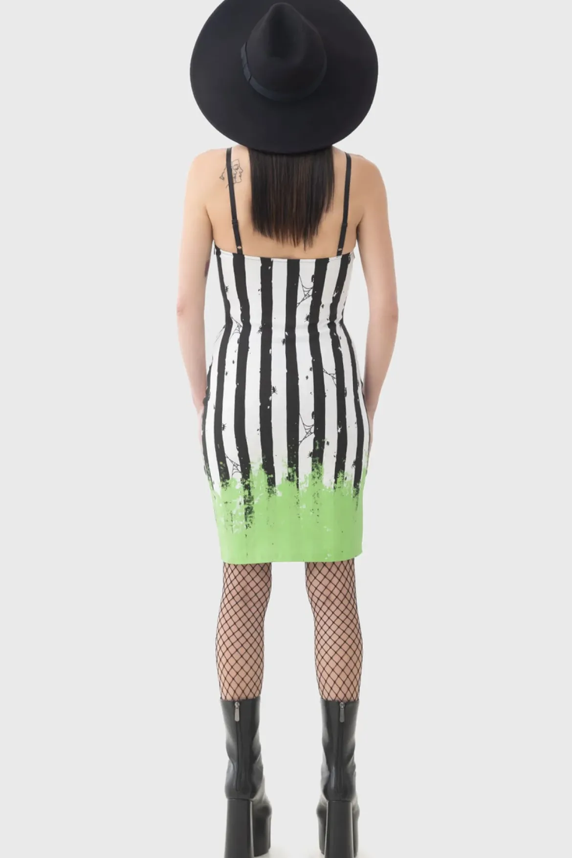 Killstar Distressed Stripe Bodycon -Mekko