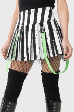 Killstar Distressed Stripe Pleated - Minihame