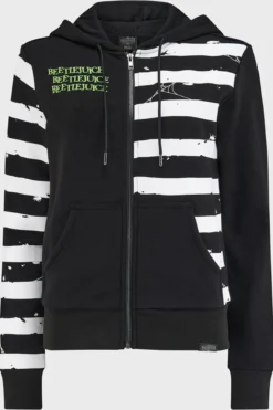 Killstar Distressed Stripe - Vetoketjuhuppari
