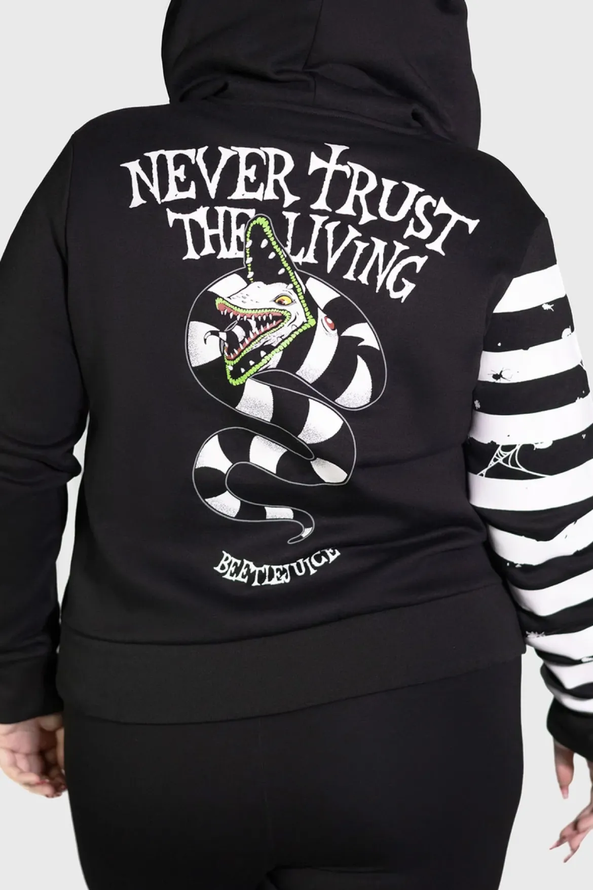 Killstar Distressed Stripe - Vetoketjuhuppari