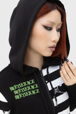 Killstar Distressed Stripe - Vetoketjuhuppari