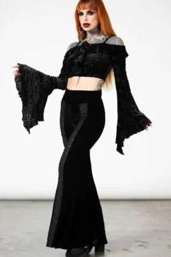 Killstar Hellmina - Pitkähihainen Bardot Paita