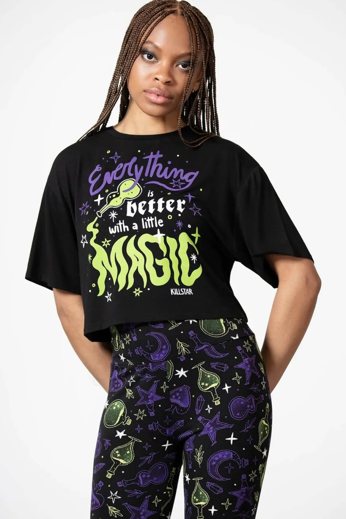 Killstar Magic Chill - Crop T-paita