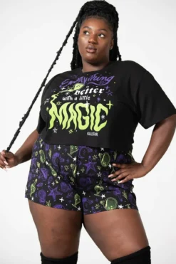 Killstar Magic Chill - Crop T-paita