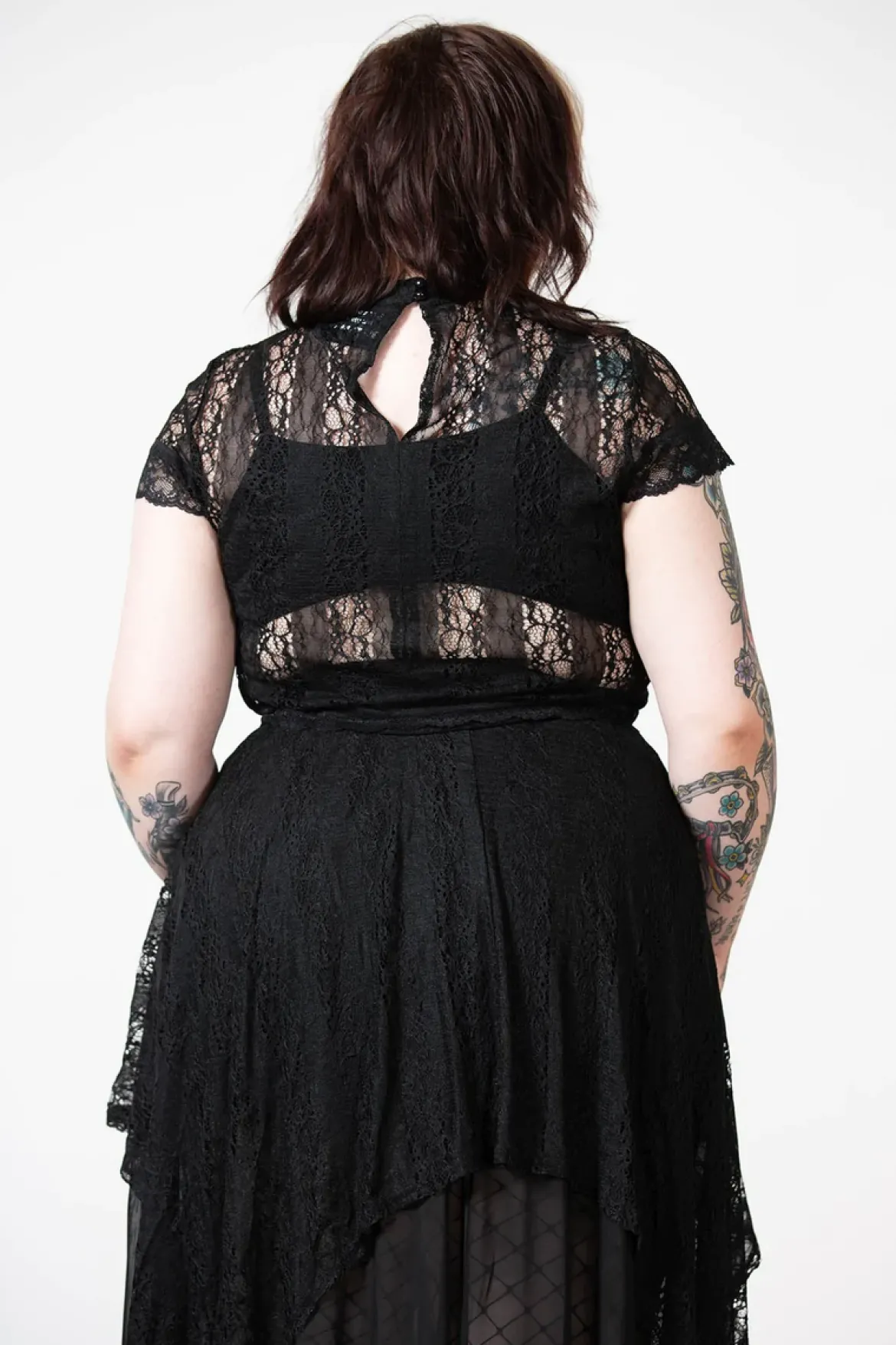 Killstar Moon Rays Lace - Crop T-paita