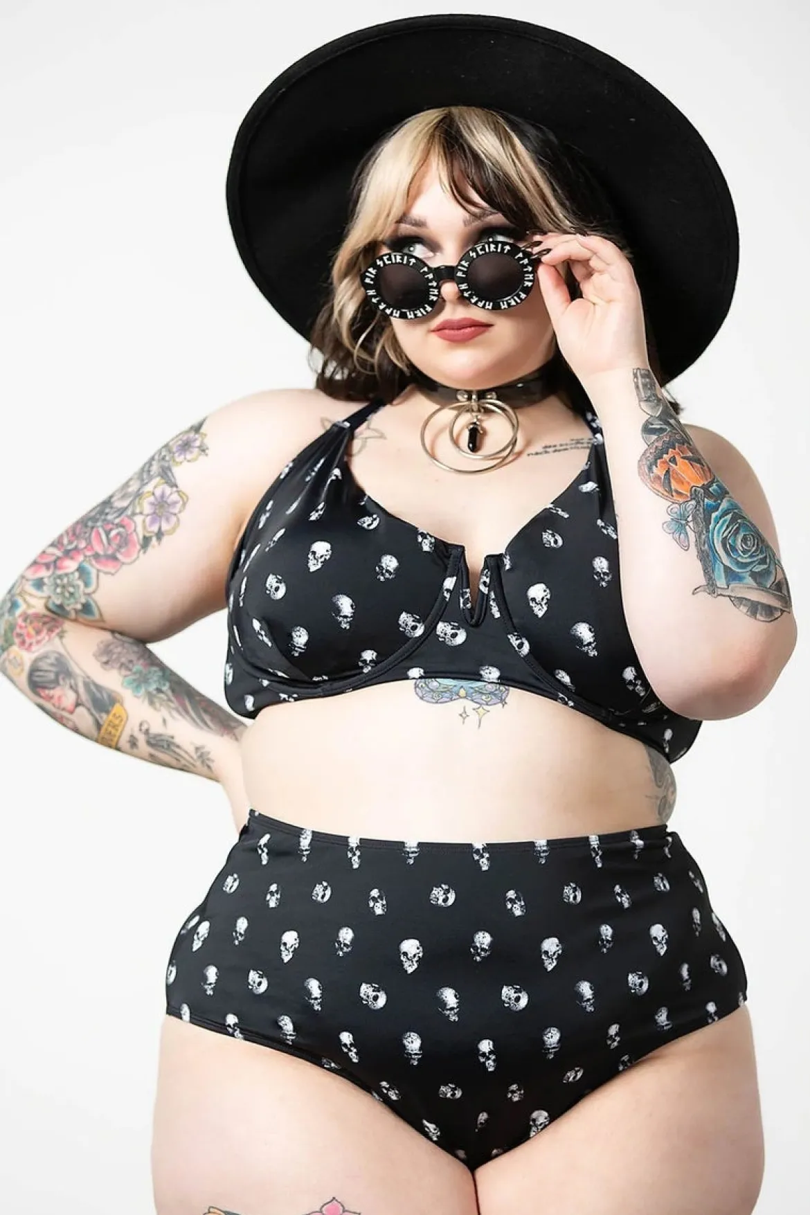 Killstar Skulls - 2-osainen bikini Uimapuku