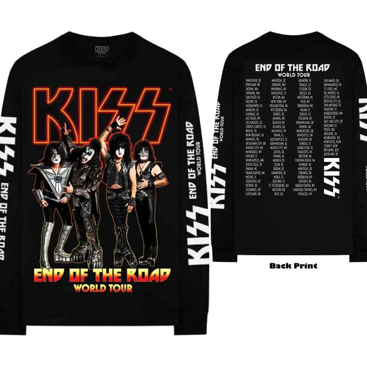 KISS End Of The Road Tour- Pitkähihainen paita