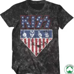 KISS: Stars & Stripes Organic - T-paita - vintage wash