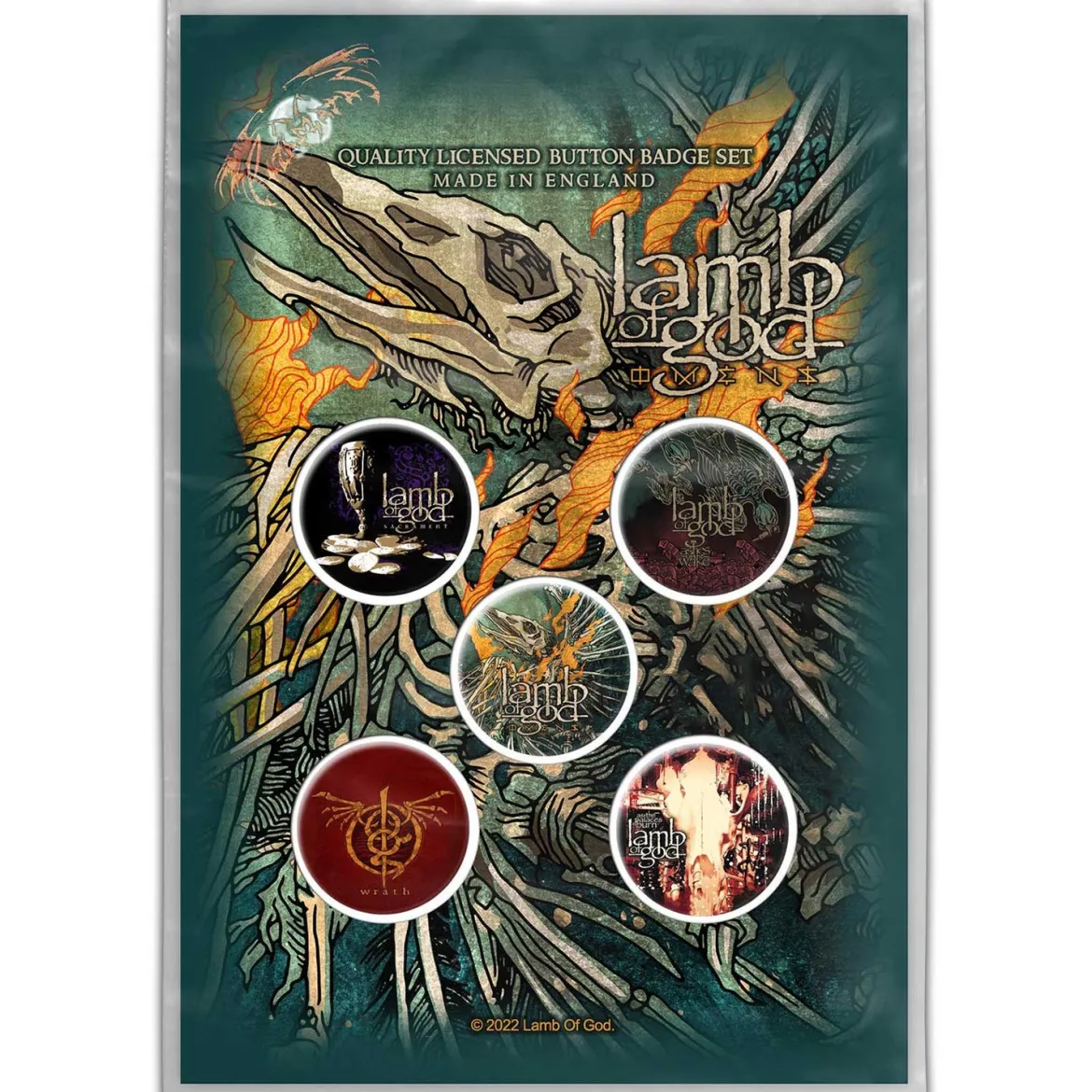 Lamb Of God - Pinssi setti 5kpl