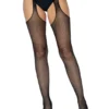 Leg Avenue Fishnet Suspender Pantyhose - Sukat