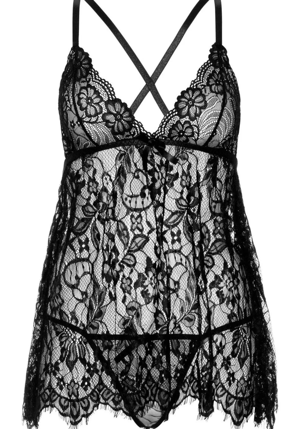 Leg Avenue Floral lace - Babydoll ja stringit