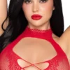 Leg Avenue Heart Halter Mini mekko, punainen