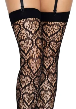 Leg Avenue Heart Net - Ylipolvensukat