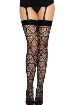 Leg Avenue Heart Net - Ylipolvensukat