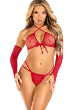 Leg Avenue Mini Heart Net - Alusasusetti
