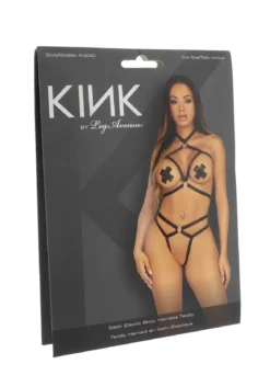 Leg Avenue Satin Elastic - Harness teddy