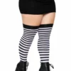 Leg Avenue Striped Nylon Plus size - Thigh high sukat