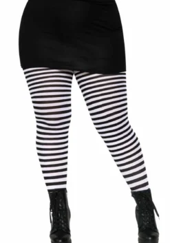 Leg Avenue Striped Nylon Plus size - Sukkahousut