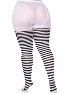 Leg Avenue Striped Nylon Plus size - Sukkahousut