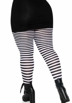 Leg Avenue Striped Nylon Plus size - Sukkahousut