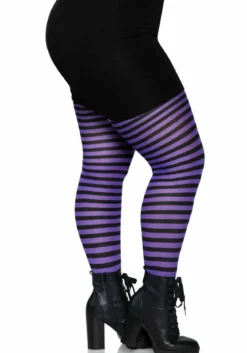 Leg Avenue Striped Nylon Plus size - Sukkahousut