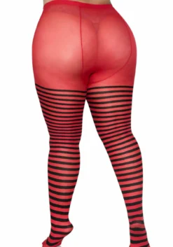 Leg Avenue Striped Nylon Plus size - Sukkahousut