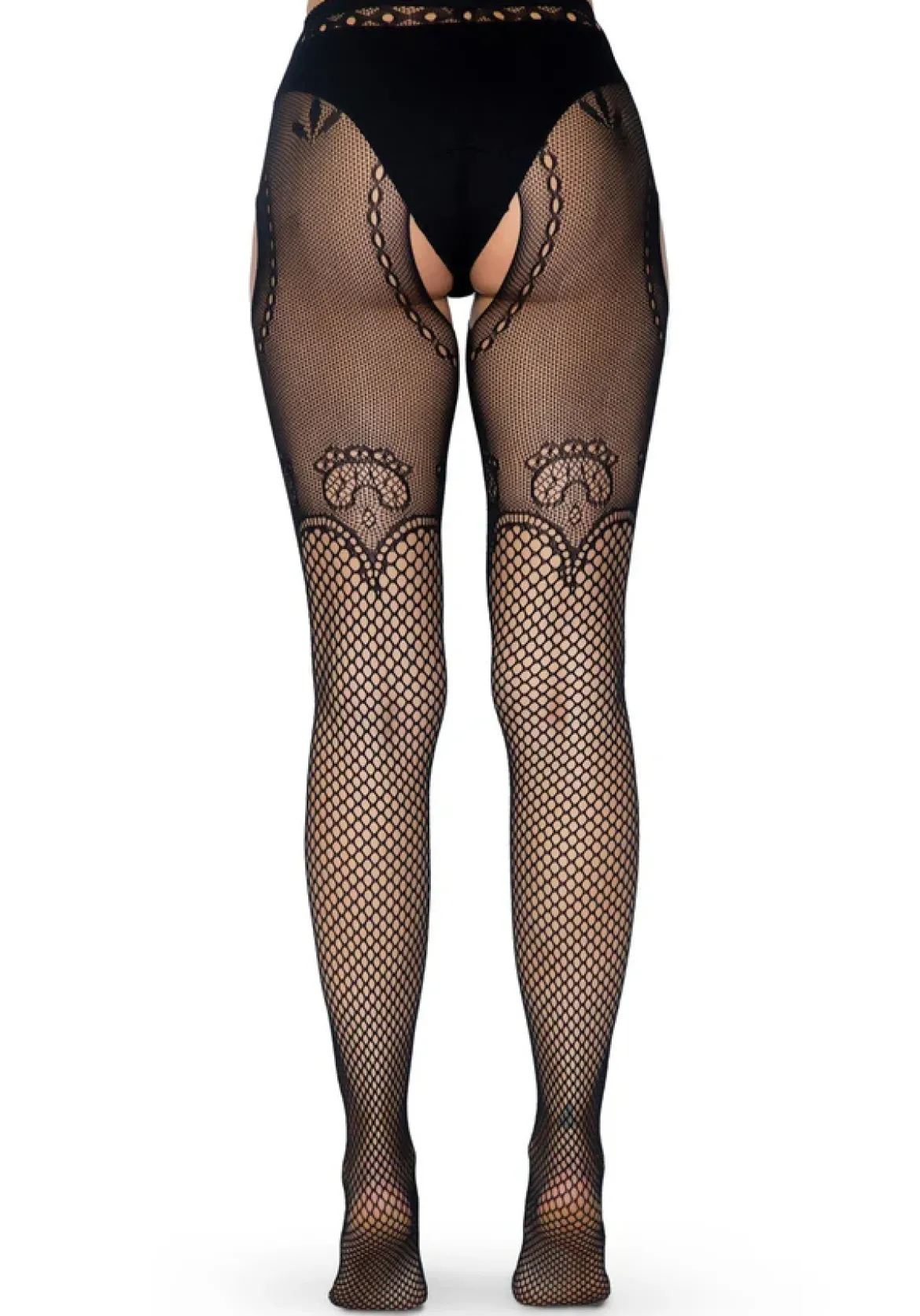 Leg Avenue Suspender Hose Of Duchess Lace - Sukkahousut