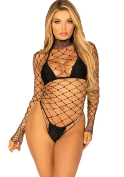 Leg Avenue Turtleneck fishnet - Verkko teddy