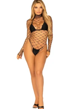 Leg Avenue Turtleneck fishnet - Verkko teddy