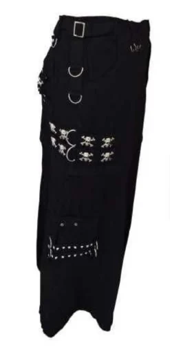 Long Gothic Skirt Skulls & Rings - hame