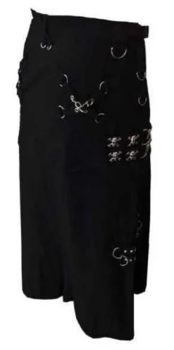 Long Gothic Skirt Skulls & Rings - hame
