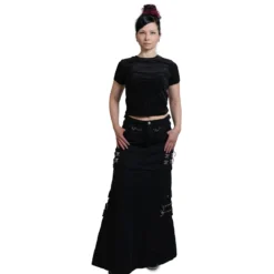 Long Gothic Skirt Skulls & Rings - hame