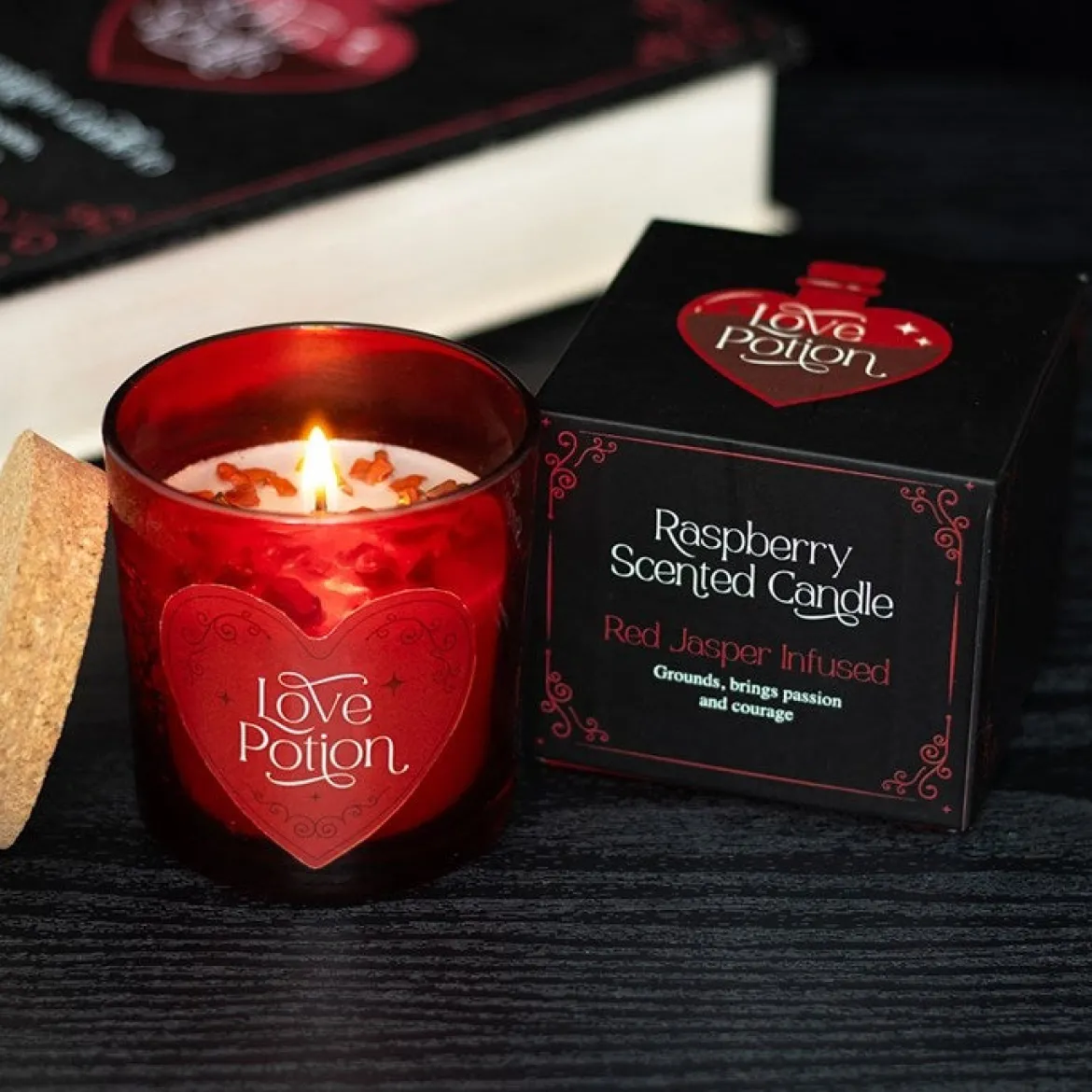 Love Potion Raspberry Crystal Chip - Kynttilä