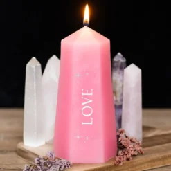 Love - Ruusukvartsi kynttilä