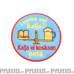Luento vai kalja? - haalarimerkki
