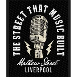 Mathew St Mic Street That Music Built - Kangasmerkki