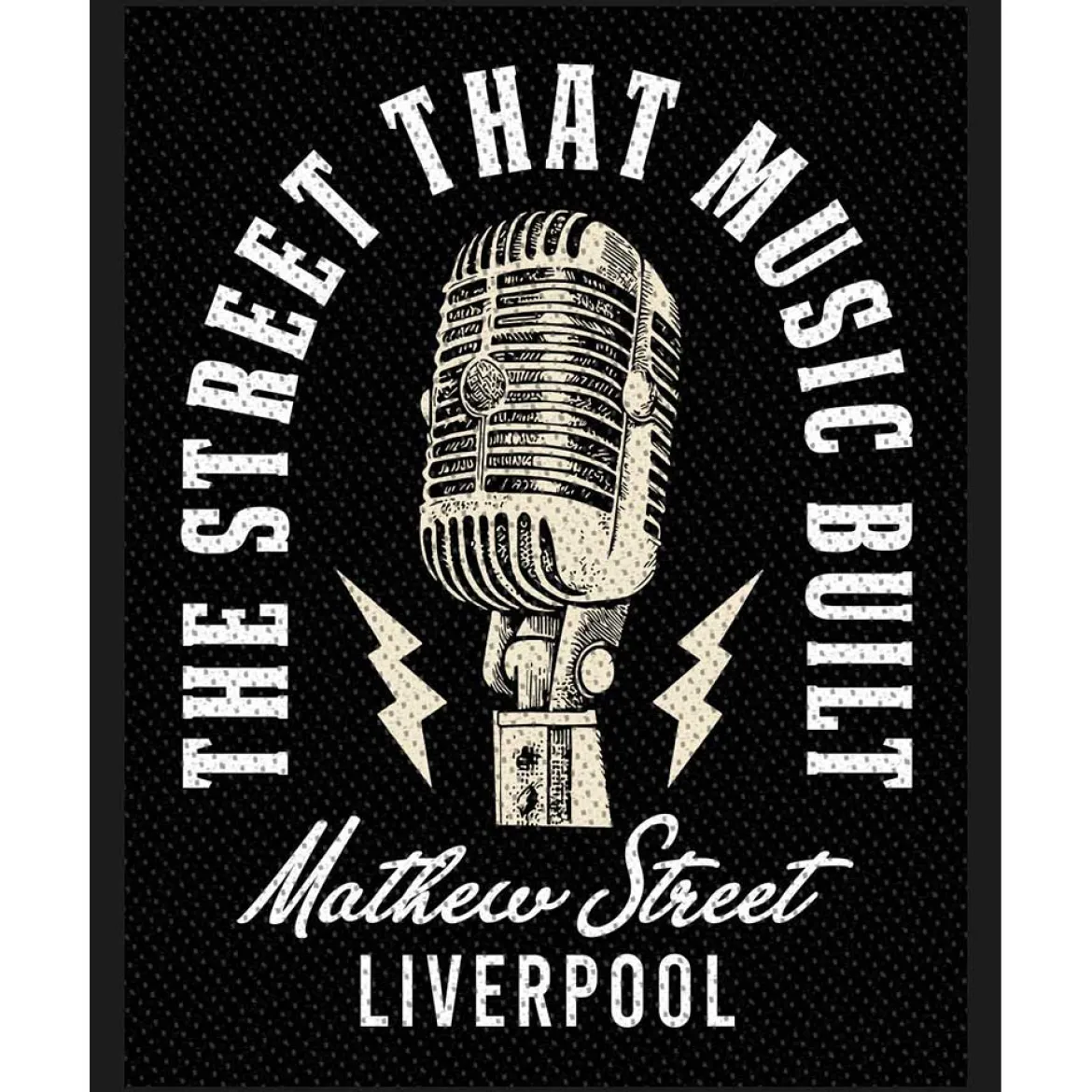 Mathew St Mic Street That Music Built - Kangasmerkki