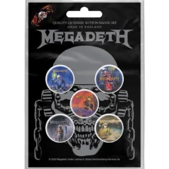 Megadeth Vic Rattlehead - Pinssi setti 5kpl