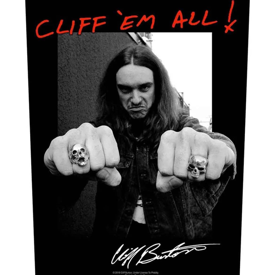 Metallica Cliff 'Em All! - Kangasmerkki, selkä