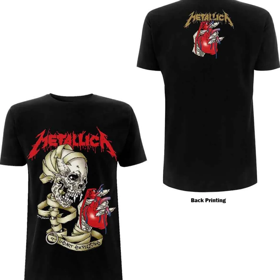 Metallica Heart Explosive - T-paita
