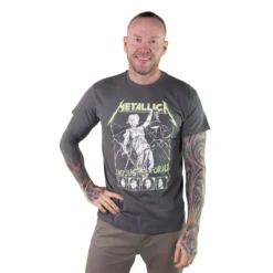 Metallica: Justice Faces - T-paita, harmaa