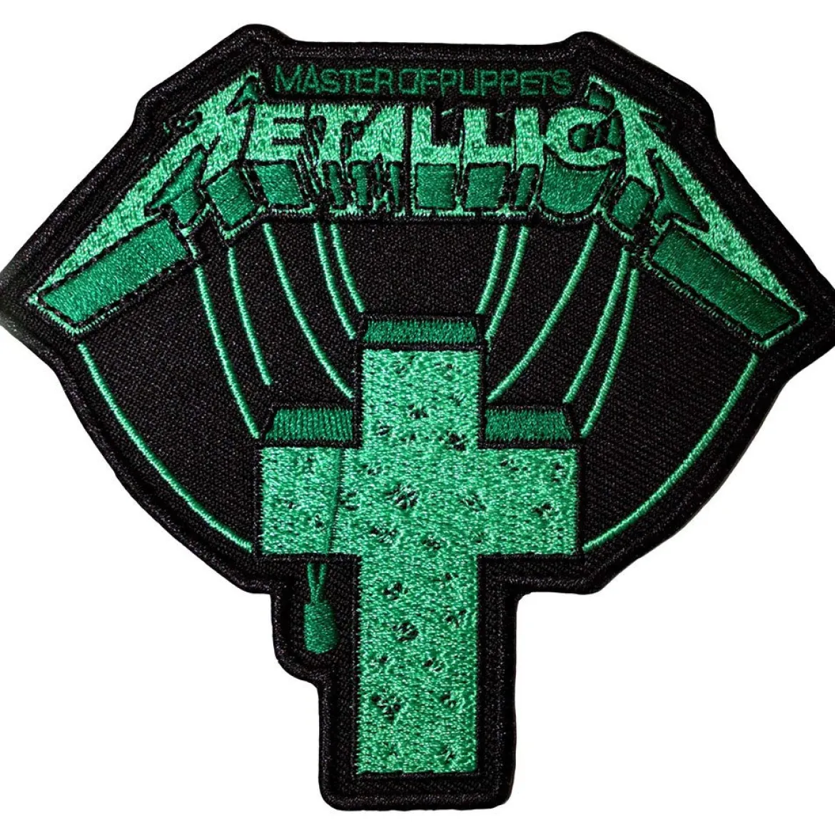 Metallica: Master of puppets green cross - Kangasmerkki