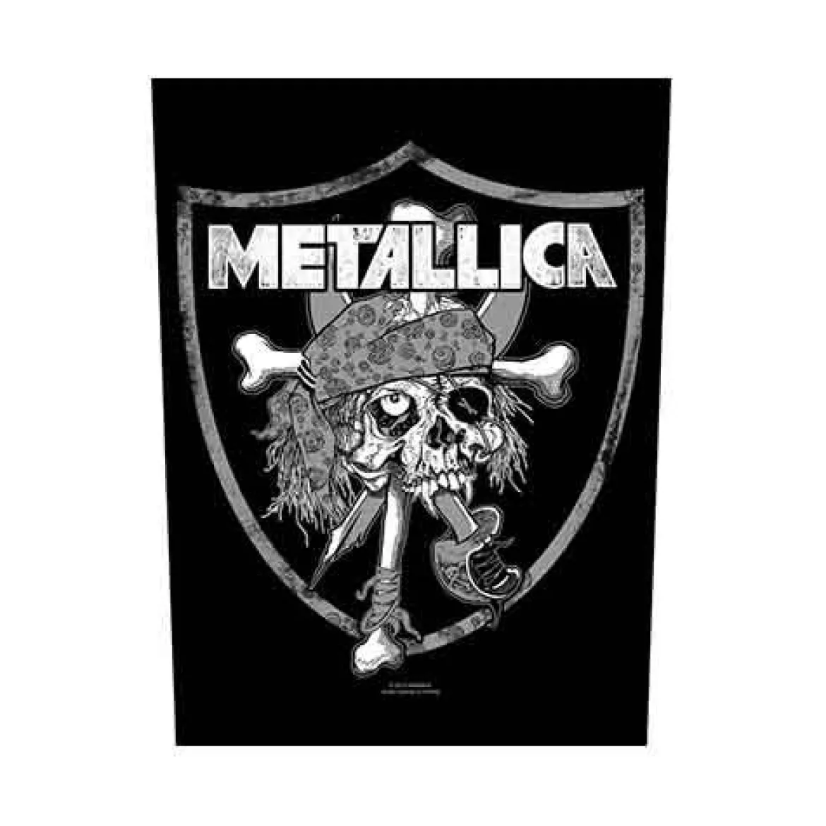 Metallica Raiders Skull - Kangasmerkki, selkä
