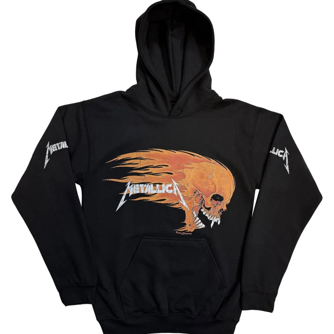 Metallica: Worn Pushead Flaming Skull - Huppari
