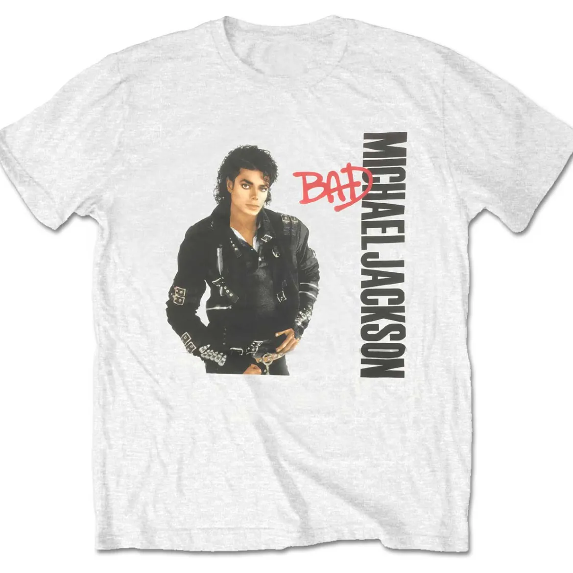 Michael Jackson Bad - T-paita, valkoinen