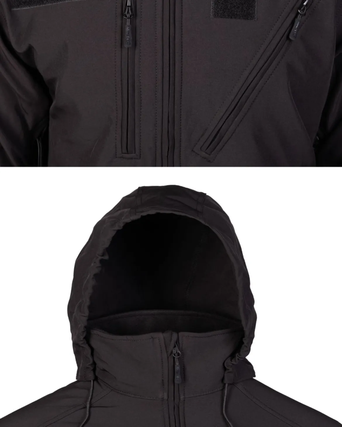 Mil-Tec SCU 14 - Softshell takki, musta
